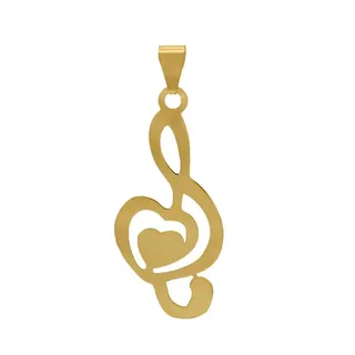 آویز گردنبند طلا 18 عیار زنانه طرح نت کد 293M34