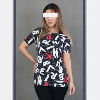 بلوز زنانه طرح دار درجه یک سایز بزرگ