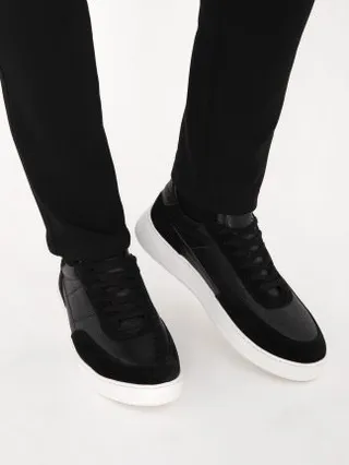 کفش کتانی و اسپرت مردانه مشکی پیرکاردین