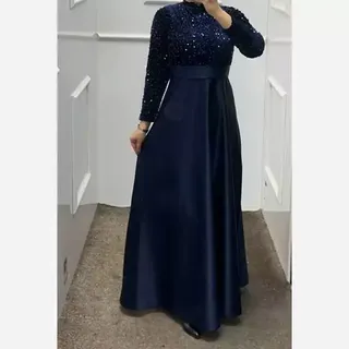 پیراهن مجلسی مزونی و پوشیده زنانه لباس مجلسی پوشیده دخترانه لباس محضری لباس مجلسی کرم عقد لباس نامزدی سایزبندی 36 الی 52