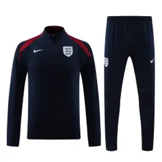 ست نیم زیپ شلوار انگلیس  England 2025 Blue Navy Tracksuit
