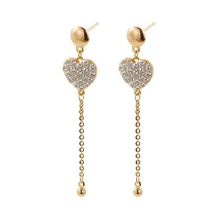گوشواره زنانه ژوپینگ مدل قلب کد cs88