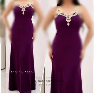 لباس مجلسی زنانه بلند دکلته در 4 رنگ