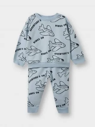 لباس راحتی نوزاد پسر آبی دفکتو