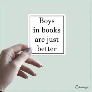 استیکر Boys in books are just better