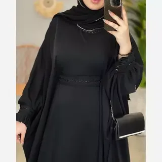 عبا الیزه آستین چین دار سلما جنس الیزه درجه یک 