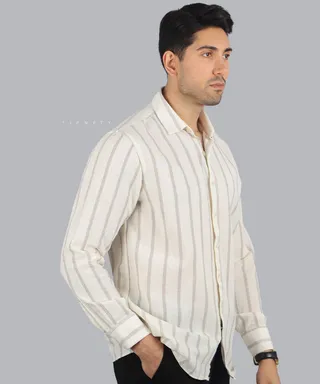 پیراهن مردانه آستین بلند راه راه 5219