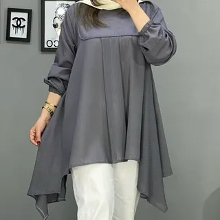 تونیک مانتویی حریر میله ای زنانه مدل سپیده 