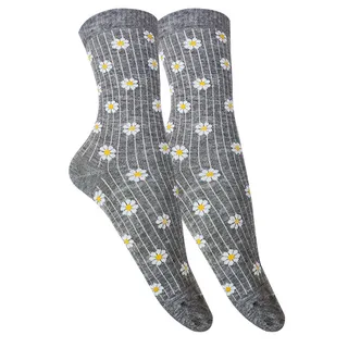 جوراب ساق بلند زنانه تن پوش هنگامه مدل گل بابونه ک...