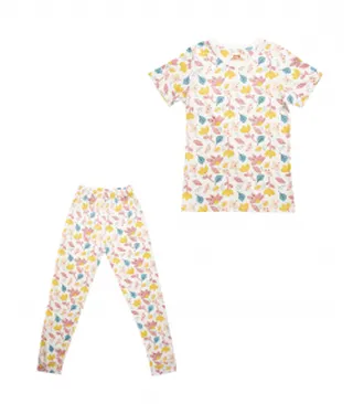 ست تیشرت و شلوار نخی دخترانه مادر مدل MA423R