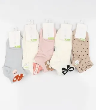 پک 5 جفتی جوراب مچی زنانه نخی کد 113267