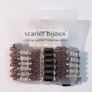 دستبند مگنتی بنفش و طوسی زنانه اسکارلت بیژوکس SCARLET BIJOUX آلمان کد 2003 (ارسال رایگان)