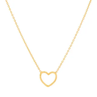 گردنبند طلا 18 عیار زنانه با زنجیر حلقه‌ای (فلامین...