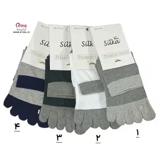 جوراب انگشتی نخی مردانه نیم ساق  بدون درز