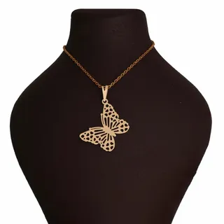 گردنبند طلا 18 عیار زنانه مدل پروانه