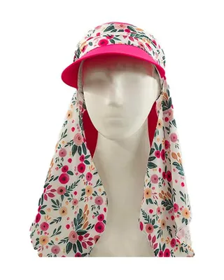 کلاه زنانه کلن رو سرخابی سفید تارتن Tartan طرح گل کد 4122407632