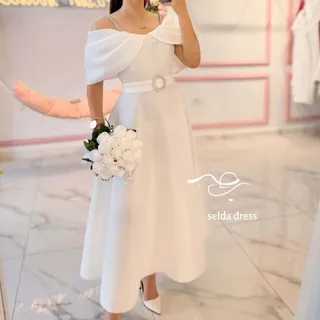 لباس مجلسی سفید مناسب عقد محضری ۱۹۴۵