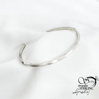 دستبند النگویی مردانه نقره عیار925 کد 18357