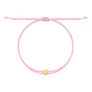 دستبند طلا 18 عیار زنانه با بند نخی درریس مدل قلب ...