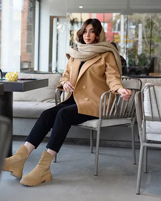 کت فوتر کوتاه عسلی کد (7153)