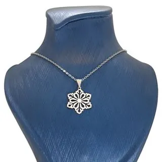 گردنبند نقره زنانه مدل دانه برف