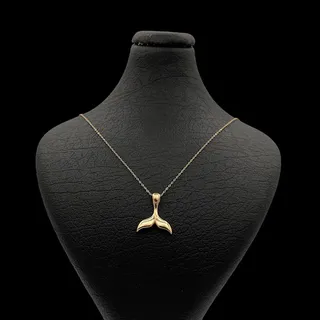 گردنبند طلا 18 عیار زنانه وی وی گلد گالری مدل دم و...