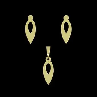 نیم ست طلا 18 عیار زنانه مدوپد مدل اشک کد NA11958