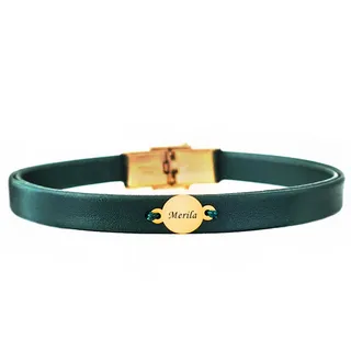 دستبند طلا 18 عیار زنانه لیردا مدل اسم مریلا کد Bg...