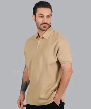 تیشرت یقه دار مردانه بیسکویتی 1010