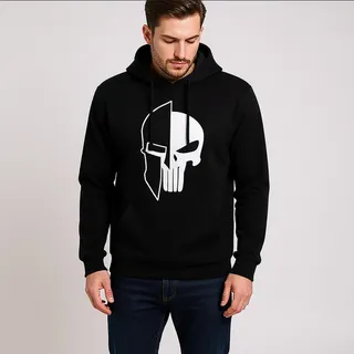 هودی مردانه طرح اسکلت کد S17 رنگ مشکی