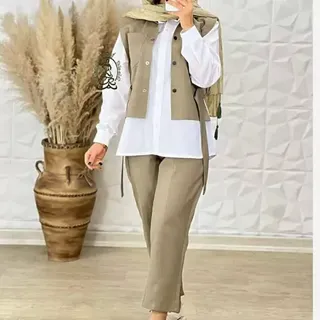 ست سه تیکه وست شومیزشلوار