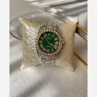 ساعت رولکس صفحه درشت فول نگین با گارانتی موتور و رنگبندی متنوع
