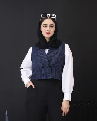 مانتو | مدل ژیله دیپلمات کد 10101 – سرمه ای کد2