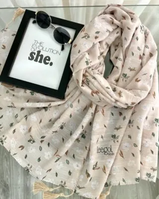 شال گل کرمی جدید