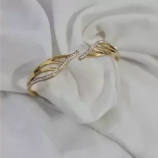 دستبند النگویی استیل نگین دار