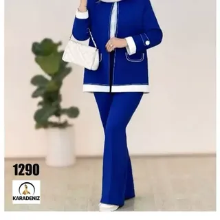 ست 1296 زنانه کت و شلوار  مازاراتی سایز بزرگ 