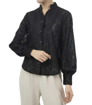 شومیز گیپور زنانه فلاویا Flavia کد W1314774BL