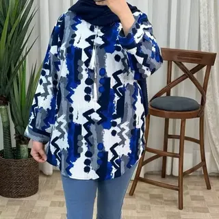 شومیز زنانه بلند بهاره و تابستانه جنس کاملس سه نقطه 