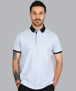 تیشرت یقه دار مردانه یقه مشکی 0564
