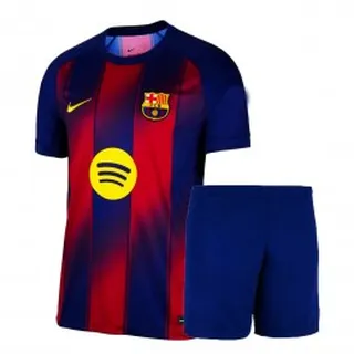 پیراهن و شورت بچگانه اول بارسلونا با یامال Barcelona Home 2025-26 Kit