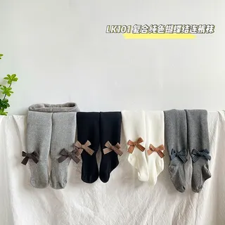 جوراب شلواری بچه گانه زمستانی پاپیون