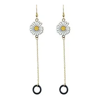 گوشواره زنانه مدل نگهدارنده ایرپاد طرح گلبرگ بابونه