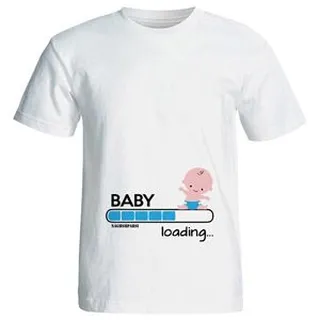 تی شرت بارداری طرح BABY loading کد 3995 NP