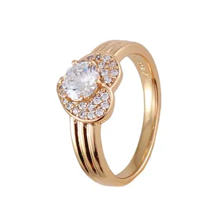 انگشتر زنانه ژوپینگ مدل تک نگین کد AAE390