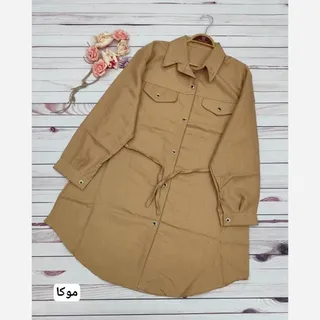 مانتو ارغوان جنس  شانتون لمه دار