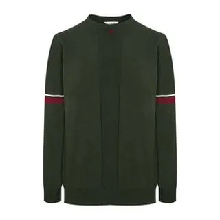 پلیور مردانه مدل یقه گرد رنگ زیتونی