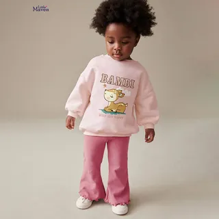ست تیشرت و شلوار دخترانه بچگانه طرح BAMBI