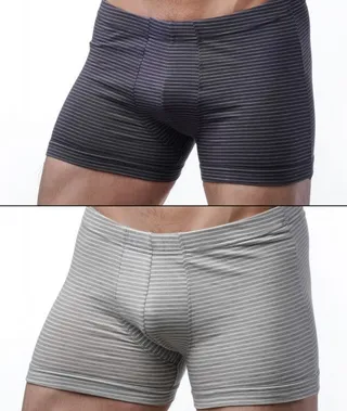 شورت پادار مردانه کمر تخت لیفه ای طرح راه راه _ بسته 2 عددی