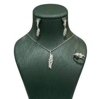 نیم ست نقره زنانه  سیلور شهر مدل ثنا کد 0086