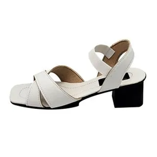 صندل زنانه سیی 1966 مدل اشلی ضربدری کد 2304.1 رنگ سفید